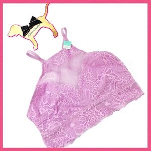 •Victoria’s Secret PINK• Floral High Neck Lace bra